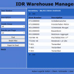 IDR Lager Webinfo: englische Benutzeroberfläche